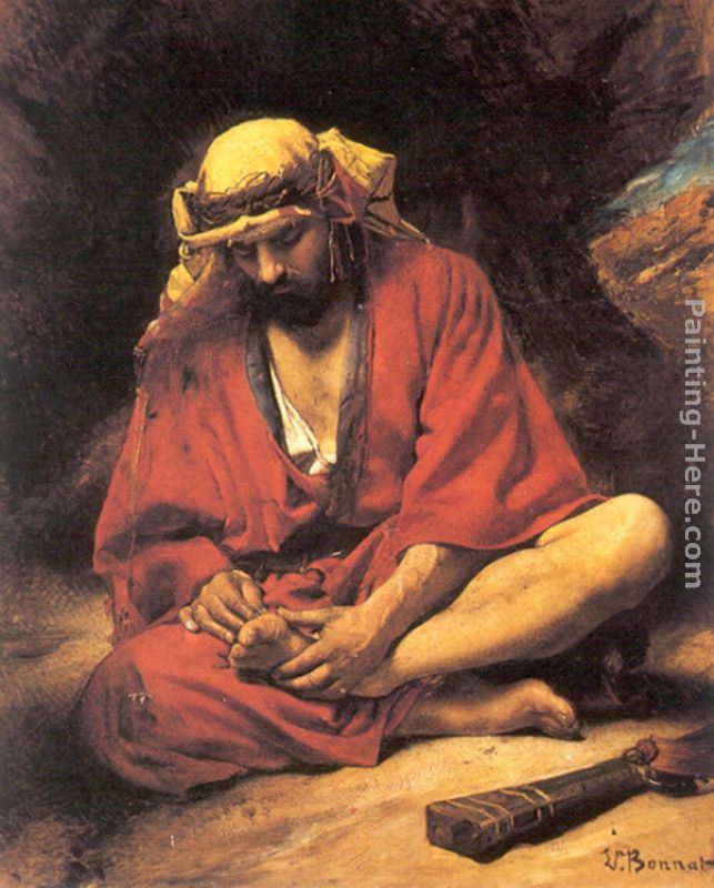 Leon Bonnat An Arab removing a thorn from his foot